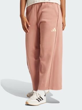 adidas Wide Leg Sweatpants in Dusty Pink
